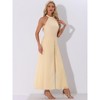 Allegra K Women's Sleeveless Halter Neck Belted Elegant Wedding Cocktail Dressy Jumpsuits - image 4 of 4