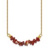 Chisel Stainless Steel Yellow IP-plated Red Jade on a Cable Chain Necklace 15" Plus a 2.75" Ext - 2 of 4