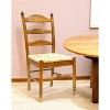 HomeRoots Straw And Brown Wood Ladder Back Dining Side Chair - 2 of 4