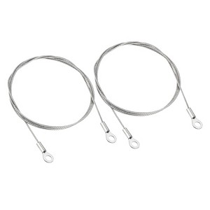 Unique Bargains Stainless Steel Light Outdoor Travel Luggage Safety Locking Cables 0.2" ID Eyelets - 1 of 4