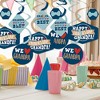 Big Dot of Happiness Grandpa, Happy Father's Day - We Love Grandfather Hanging Decor - Party Decoration Swirls - Set of 40 - 2 of 4