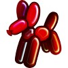Junior's Design By Humans Balloon Animal - Dog (red) By TaliRachelle T-Shirt - 2 of 3