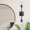 YANSUN 14.5 in. 2-Light Black Iron Vanity Light with Painted Matte - 2 of 4