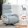 Modern Dual Motor 270° Swivel Power Recliner Chair With Heavy Duty Motion Mechanism, USB and Type-C Charging Ports - ModernLuxe - 2 of 4