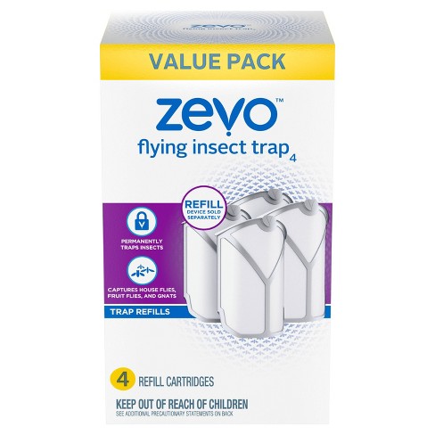 ZEVO Indoor Flying Insect Plug-In Trap Kit Flies Gnats Plus (2) Refills Plus 12 oz. Multi-Insect Killer Trigger Spray Bundle, White