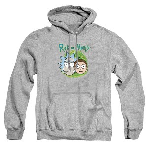 Rick And Morty Floating Heads Adult Pull-Over Hoodie - 1 of 4