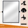 Wooakway 32"H Rectangle Bathroom Mirror with Pivoting Design Metal Frame for Vanity Living Room Bedroom Entryway Black - 4 of 4