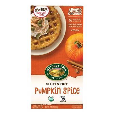 Nature's Path Organic Vegan Gluten Free Wheat Free Pumpkin Spice Frozen Waffles - 7.4oz/6ct