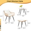 5 Piece Patio Bistro Set With Ottoman, Outdoor Wicker Furniture Sets For  Apartment Balcony, Rattan Table And Chairs Set-Cuddlewood - 4 of 4