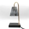 One Design Home Candle Warmer Smoke Ribbed Glass Shade - 2 of 3
