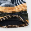 Men's Fleece Lined Striped Beanie - Goodfellow & Co™ Blue/Gold/Green - 4 of 4