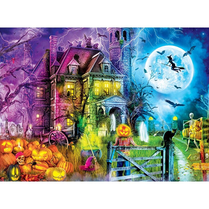 MasterPieces 100 Piece Glow in the Dark Jigsaw Puzzle - Spooky Nights, 3 of 7