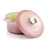 Crock-Pot Artisan 2 Piece 3 Quarts Enamled Cast Iron Dutch Oven in Blush Pink - 2 of 4