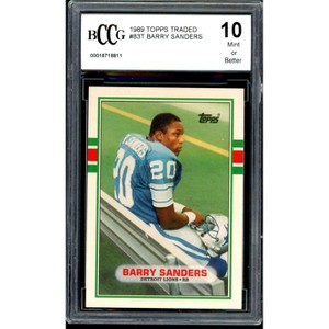 Barry Sanders Rookie Card 1989 Topps Traded #83T BGS BCCG 10 - 1 of 2