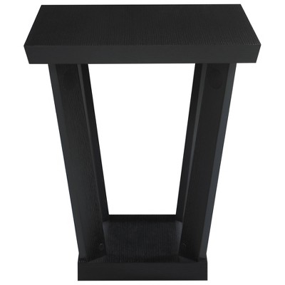 Aminta Black 3-Piece Wood Coffee Table Set with Shelf