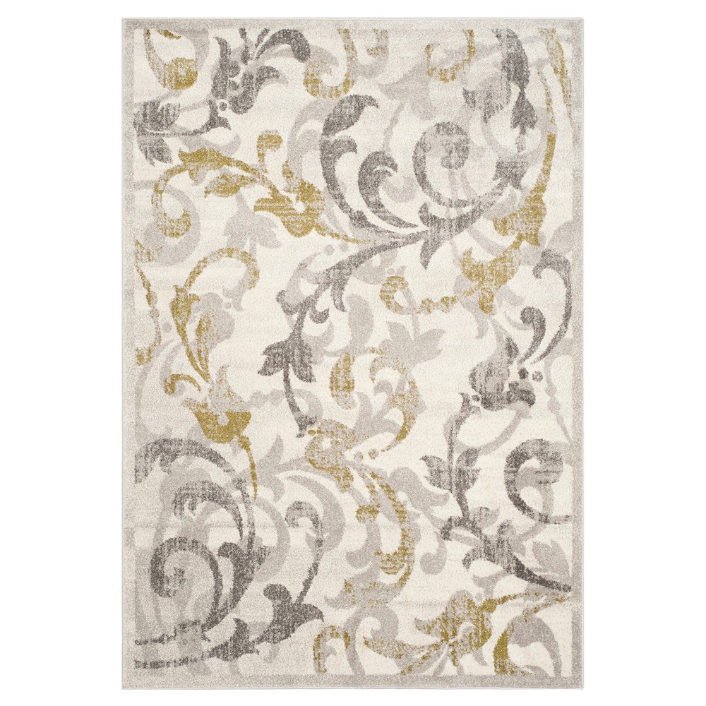 8'x10' Archer Indoor/Outdoor Rug - Ivory/Light Gray - Safavieh