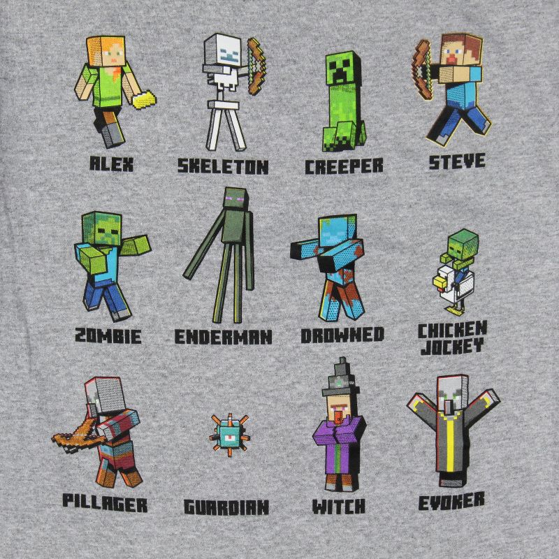 Minecraft Boys' Hostile Mob Character Kids Gaming T-Shirt, 2 of 4