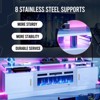 AOXUN 80" Modern Electric Fireplace TV Stand for TVs Up to 90 inch, with Electronic Flame and LED Lights, TV Console Cabinet for Living Room, White - 3 of 4