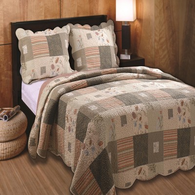 Greenland Home Fashion Sedona Quilt & Sham Set 2-Piece, Multicolor - Twin