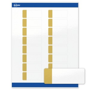 Avery® Labels, 1" x 2-5/8", Dipped Gold Edge, Glossy White, 160ct - 1 of 4