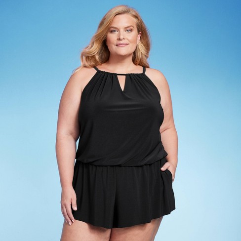 Romper bathing 2025 suit plus size