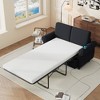 CAVINAS 57.9" Pull Out Sofa Bed with Twin Memory Foam Mattress, 2-in-1 Sleeper Loveseat with USB Ports,Linen Couch for Small Spaces,Apartment - 2 of 4