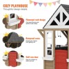 Outdoor Wooden Playhouse with Door, Windows & Sink - 3 of 4