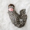 Girls Lana Leopard Swaddle And Headwrap Set - Posh Peanut - 2 of 4