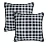 Kate Aurora 2 Pack Country Farmhouse Buffalo Plaid Zippered Pillow Covers - 2 of 4