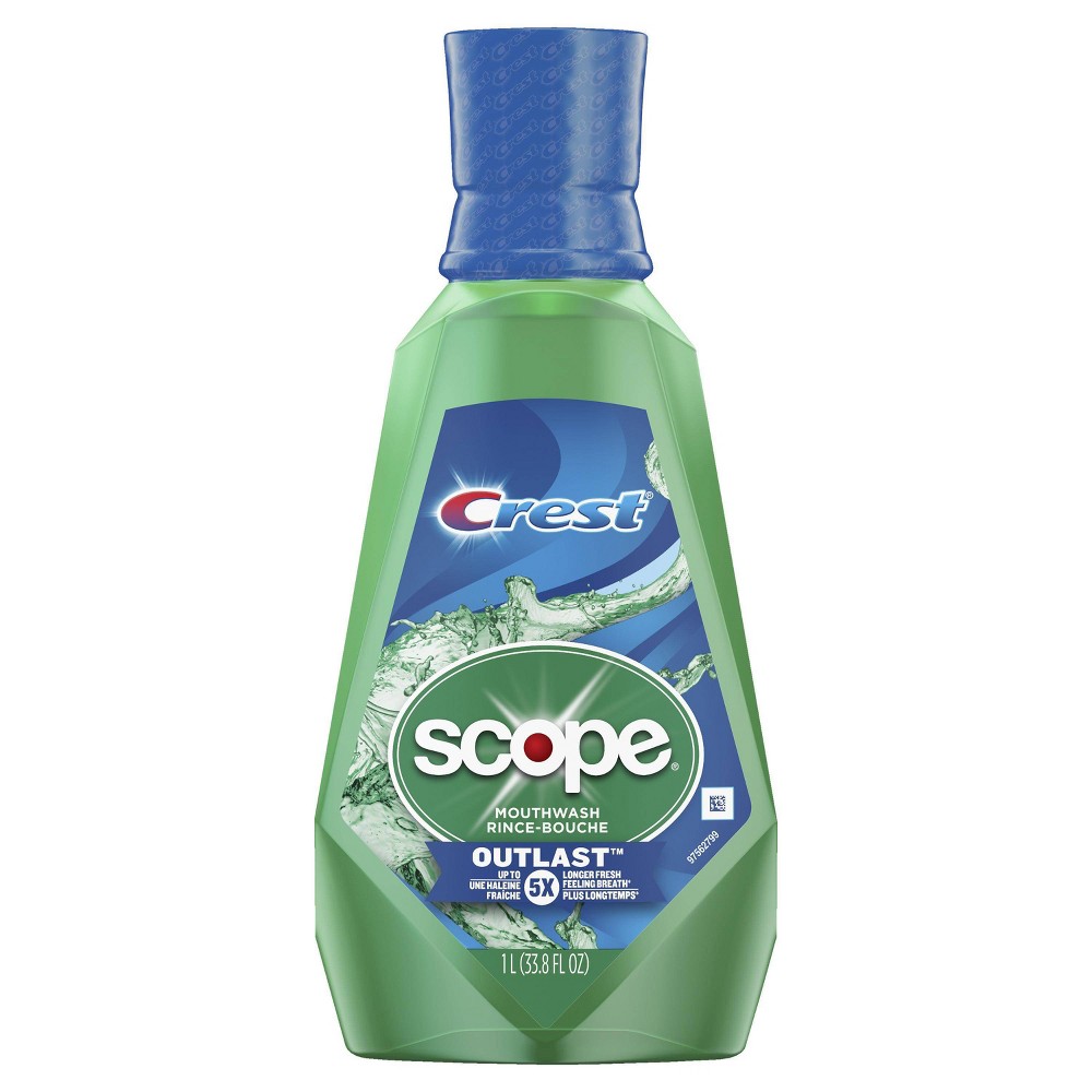 Crest Scope Outlast Mouthwash  Fresh Mint  1L