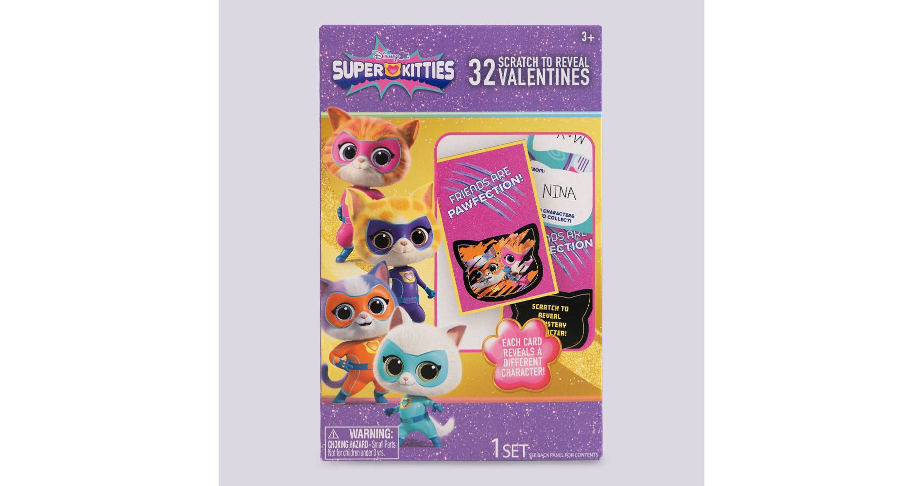 Disney 32ct Valentine's Day Super Kitties Scratch and Reveal Cards