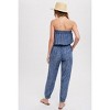 Women's Comfy Washed Tube Denim Jumper - BluIvy - 4 of 4