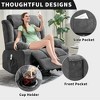 360¡ã Swivel Rocker Recliner Chair with Heat and Massage, Widen Overstuffed Oversize Single Sofa Lounge Chair with USB Charging - 3 of 4