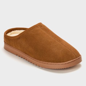 dluxe by dearfoams Men's Carmine Slide Slippers - Chestnut - 1 of 4