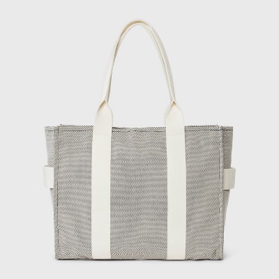 Boxy Tote Bag - Universal Thread™ Natural/Black