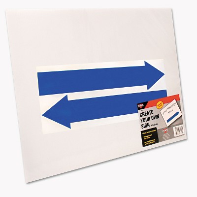 Cosco Stake Sign Blank White Includes Directional Arrows  15 x 19 098055