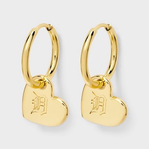 Bijoux Sport by Luv Aj MLB Gold Logo Heart Hoop Earrings - 1 of 3