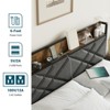 Coucheta Metal Bed Frame - Charging Station & Storage Shelf, Upholstered Headboard, Steel Slats, No Box Spring - 4 of 4