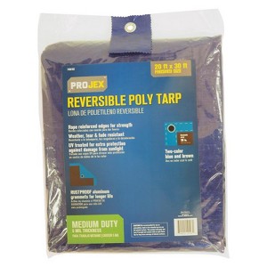 Projex 20 ft. W X 30 ft. L Medium Duty Polyethylene Reversible Tarp Blue/Brown - 1 of 1