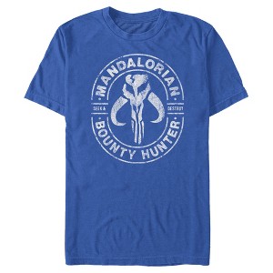 Men's Star Wars The Mandalorian Seek & Destroy Stamp T-Shirt - 1 of 4