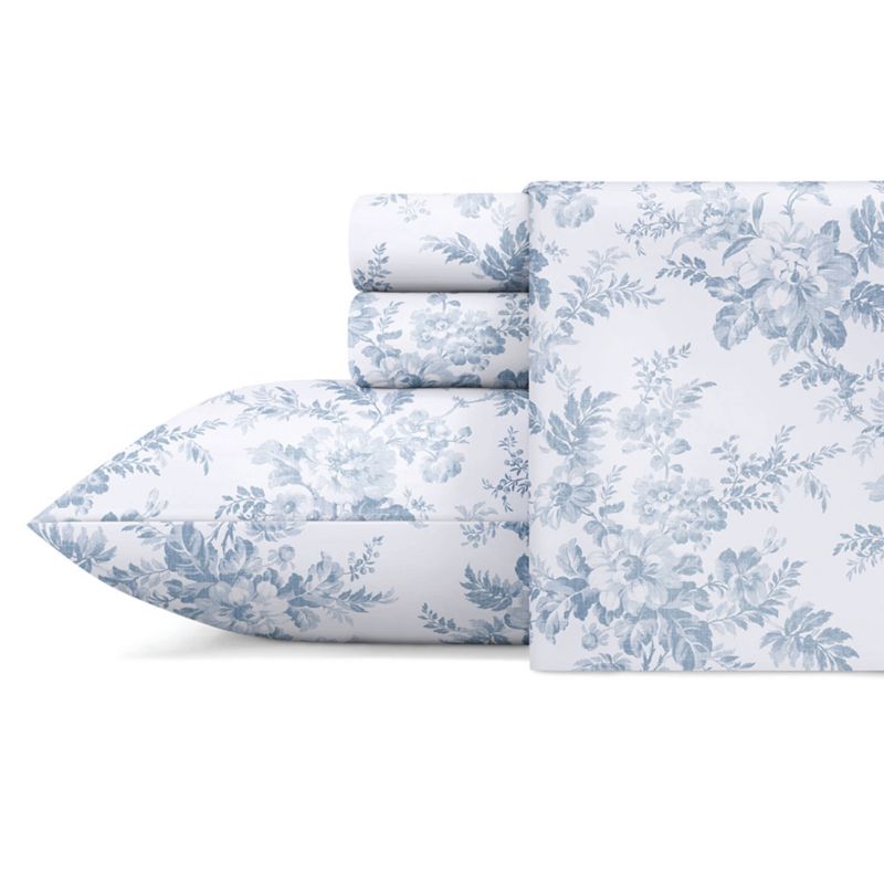 Printed Pattern Flannel Sheet Set - Laura Ashley, 1 of 13