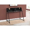 Monarch Specialties Computer Desk Home Office Laptop Storage Shelves 48InchL Work Metal Laminate Black Marble Look Contemporary Modern - 2 of 4