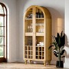FONTOI Arched Shaped Storage Cabinet with Dedicated Slots&Shelves, Arched Bookcase with Drawers for Home - 2 of 4