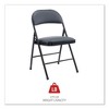 Alera Alera PU Padded Folding Chair, Supports Up to 250 lb, Black Seat, Black Back, Black Base, 4/Carton - 4 of 4