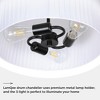 LamQee 3-Light Modern Drum Chandelier 2-Tier Semi-Flush Mount Pendant Light Fixtures with Fabric Lampshades - 4 of 4