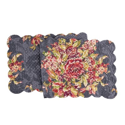 C&F Home 14" x 51" Regina Quilted Floral Table Runner