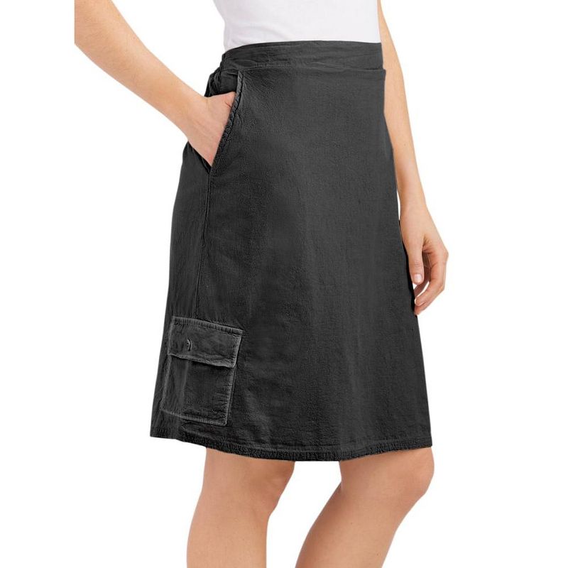 Collections Etc Cargo Skort With Elasticized Waist, 3 of 4