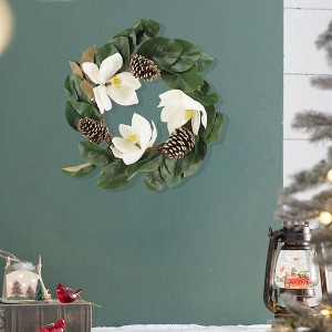 Whisen D24" Foliage/Cedar Christmas Wreath - 1 of 4