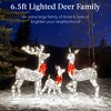 Best Choice Products 6.5ft 3-Piece Lighted Christmas Deer Set Outdoor Yard Decoration with 385 LED Lights, Stakes - 2 of 4