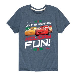 Boys' - Disney - On The Highway To Holiday Fun Short Sleeve Graphic T-Shirt - 1 of 4